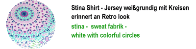 Stina Shirt Jersey weiß mit Kreisen Ökotex