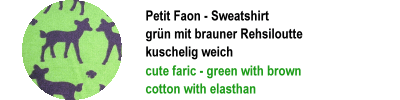 Petit Faon - grün braun Jersey