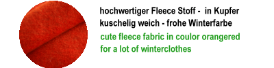 Fleece kupferfarben - kuschelig weich