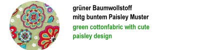 grüner Paisley mit bunten Mustern